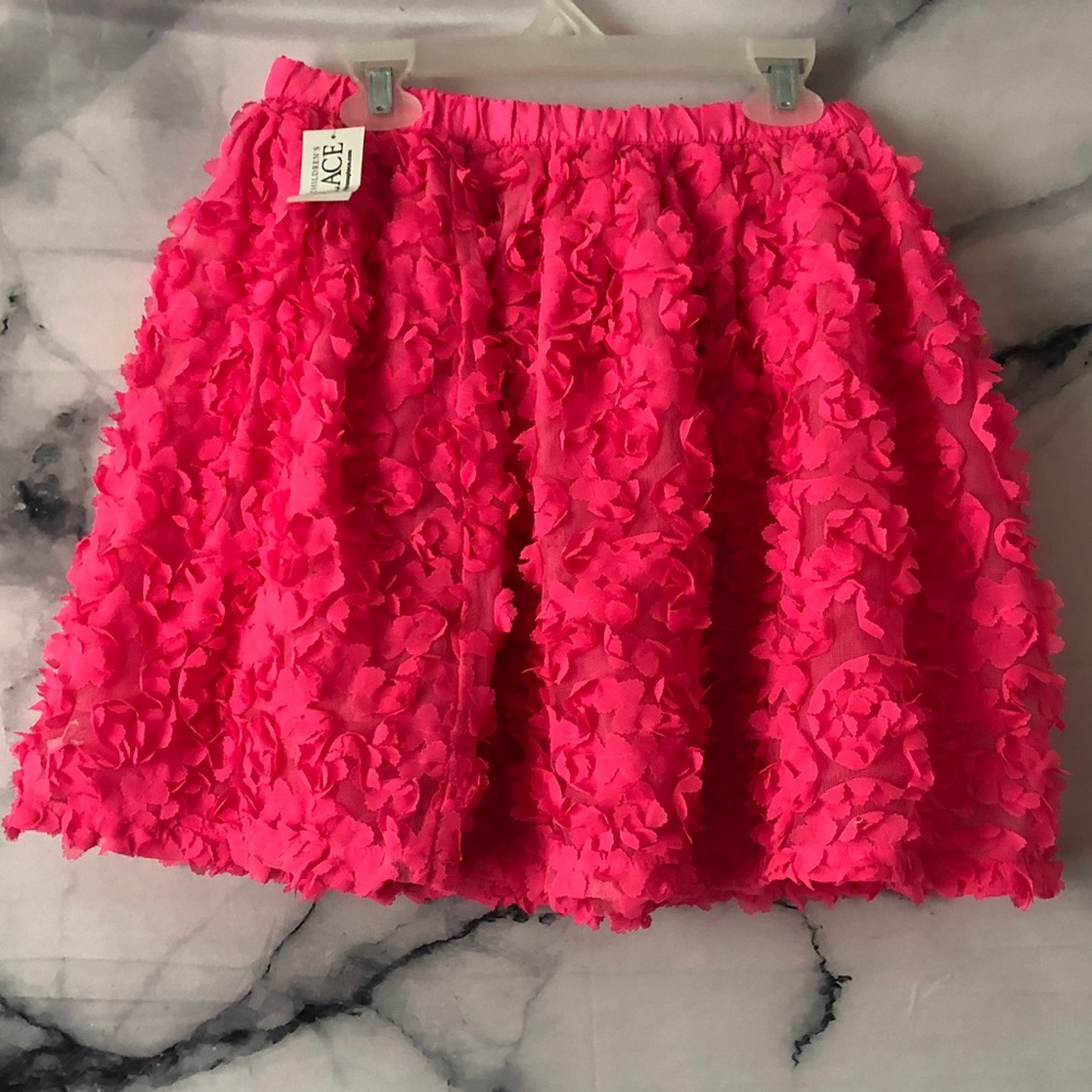 Girls Pink Embellished Skirt